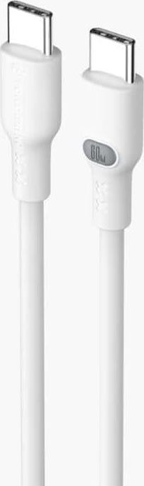 Powertrend Ladekabel USB-C til USB-C 2m, hvid