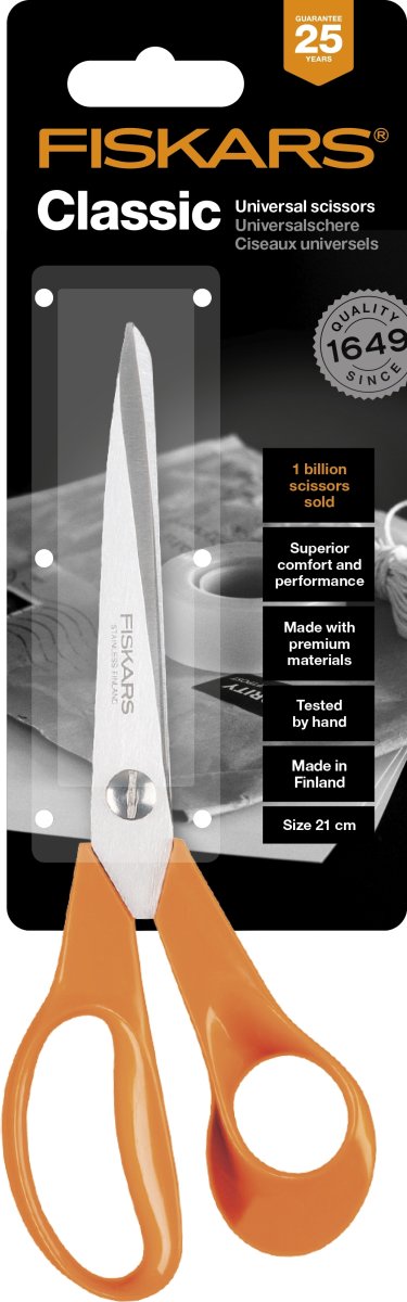 Fiskars Classic Universalsaks, højre, 21 cm