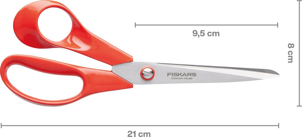 Fiskars Classic Universalsaks, venstre, 21 cm