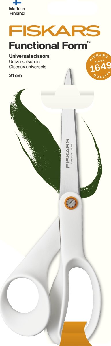 Fiskars Functional Form Universalsaks, 21 cm, hvid