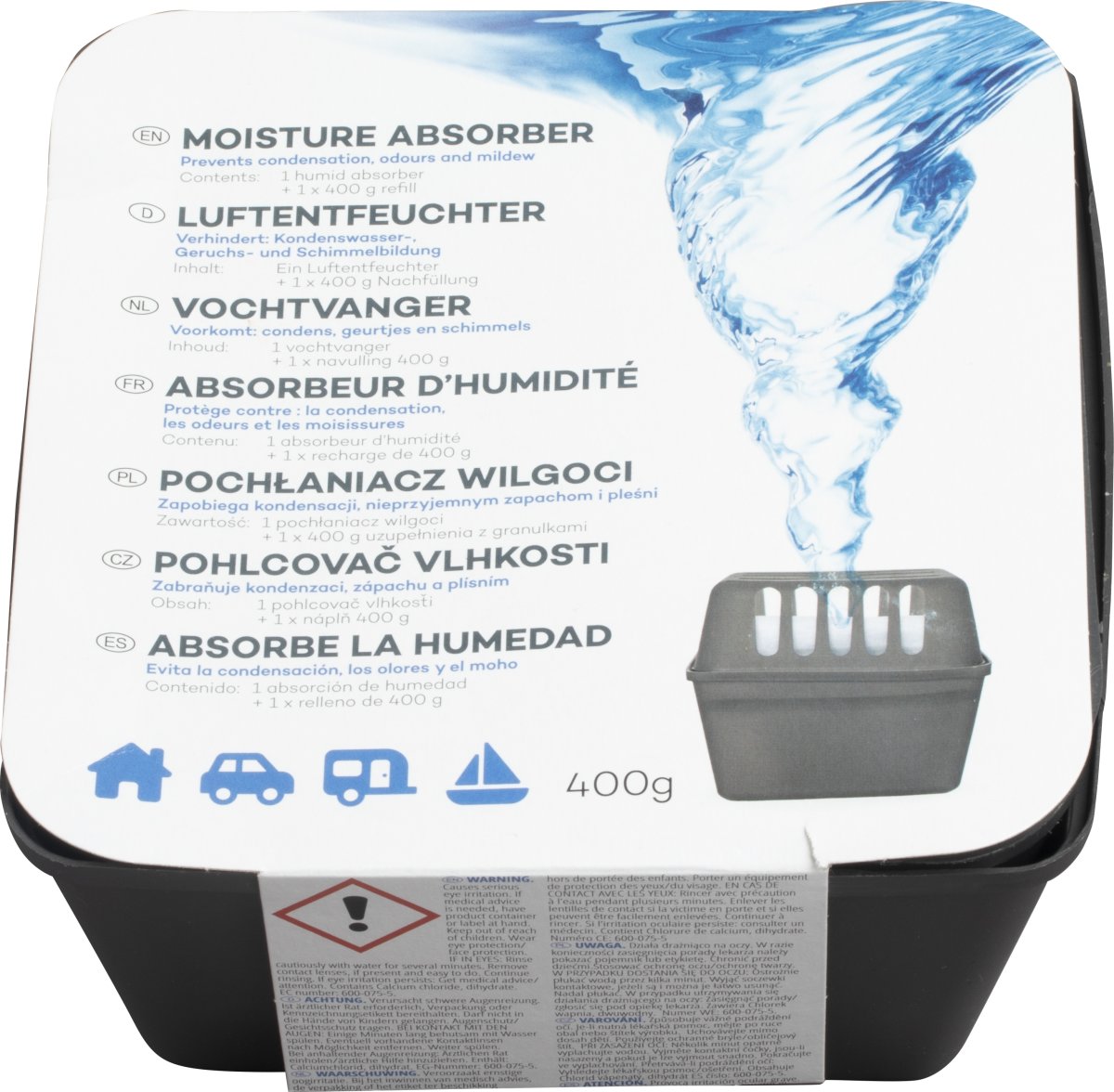 Fugtfjerner inkl. beholder, 400 g