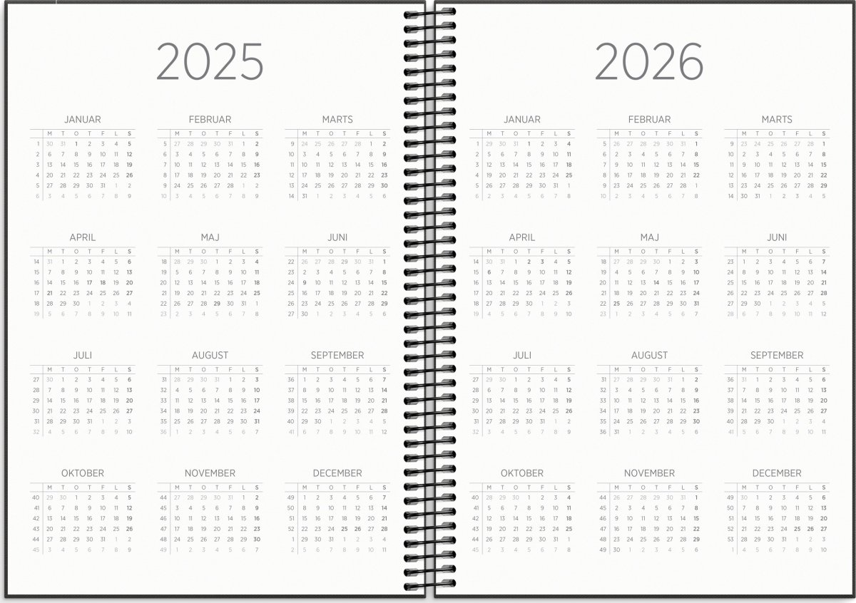 Mayland 25/26 Ugekalender, Organizer & Notes Sort