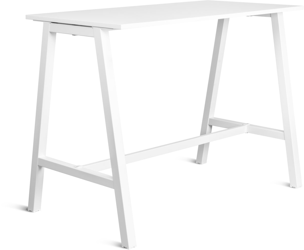 Talk Højbord, hvidt stel/hvid laminat,140x70 cm