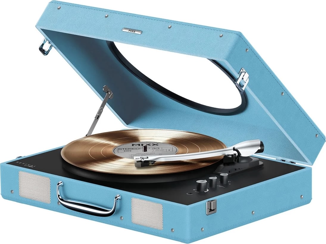 MIXX Vinylpladeafspiller Revival 65 Stereo, Blå