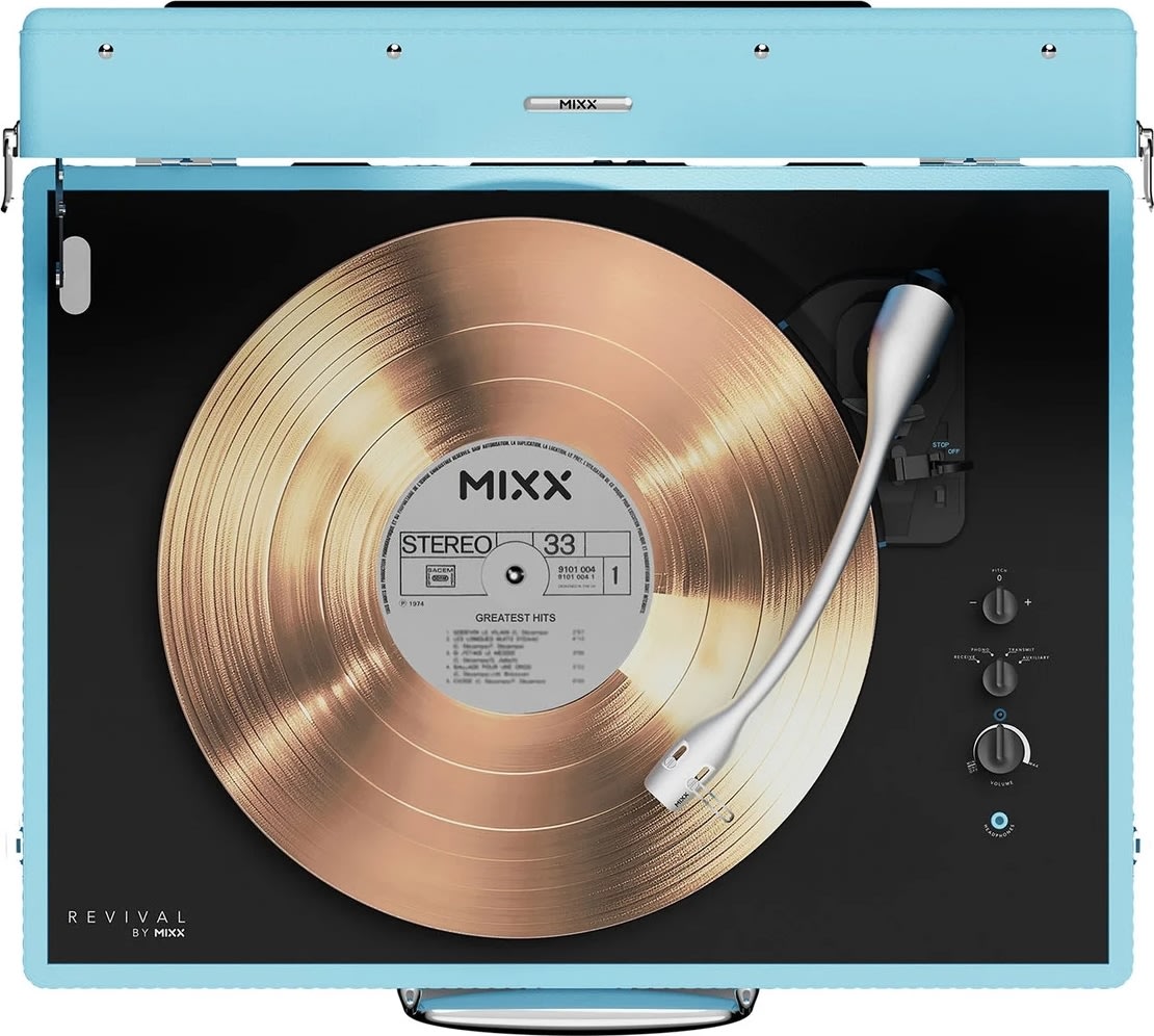 MIXX Vinylpladeafspiller Revival 65 Stereo, Blå