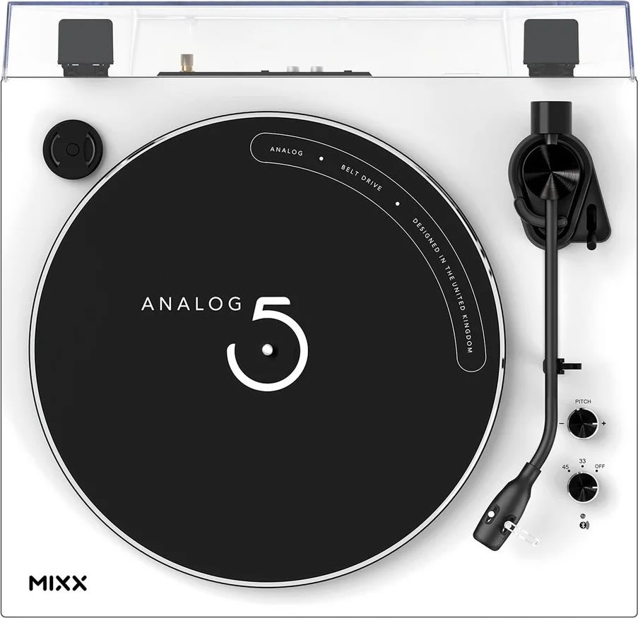 MIXX Vinylpladeafspiller Analog 5 Stereo, Hvid