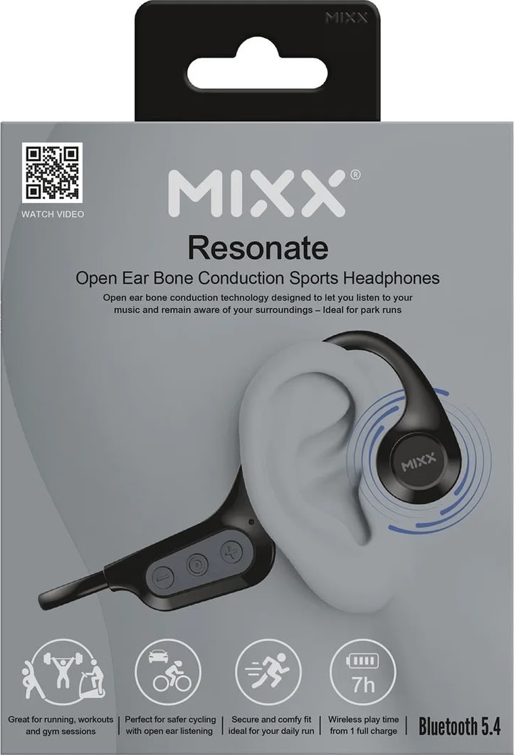 MIXX Høretelefon Resonate, ledning, sort