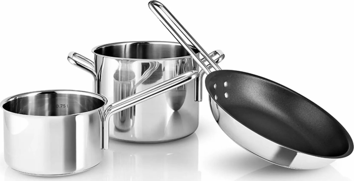 Eva Trio Rustfrit stål grydesæt, 3 dele