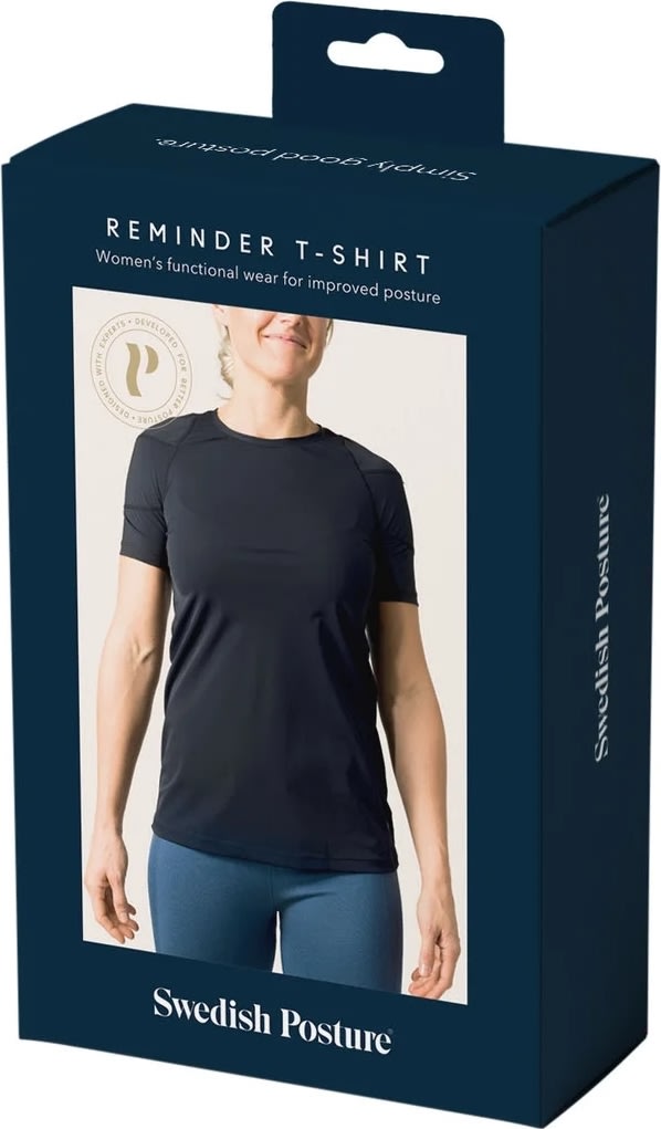 Swedish Posture T-shirt Dame Posture, sort, L