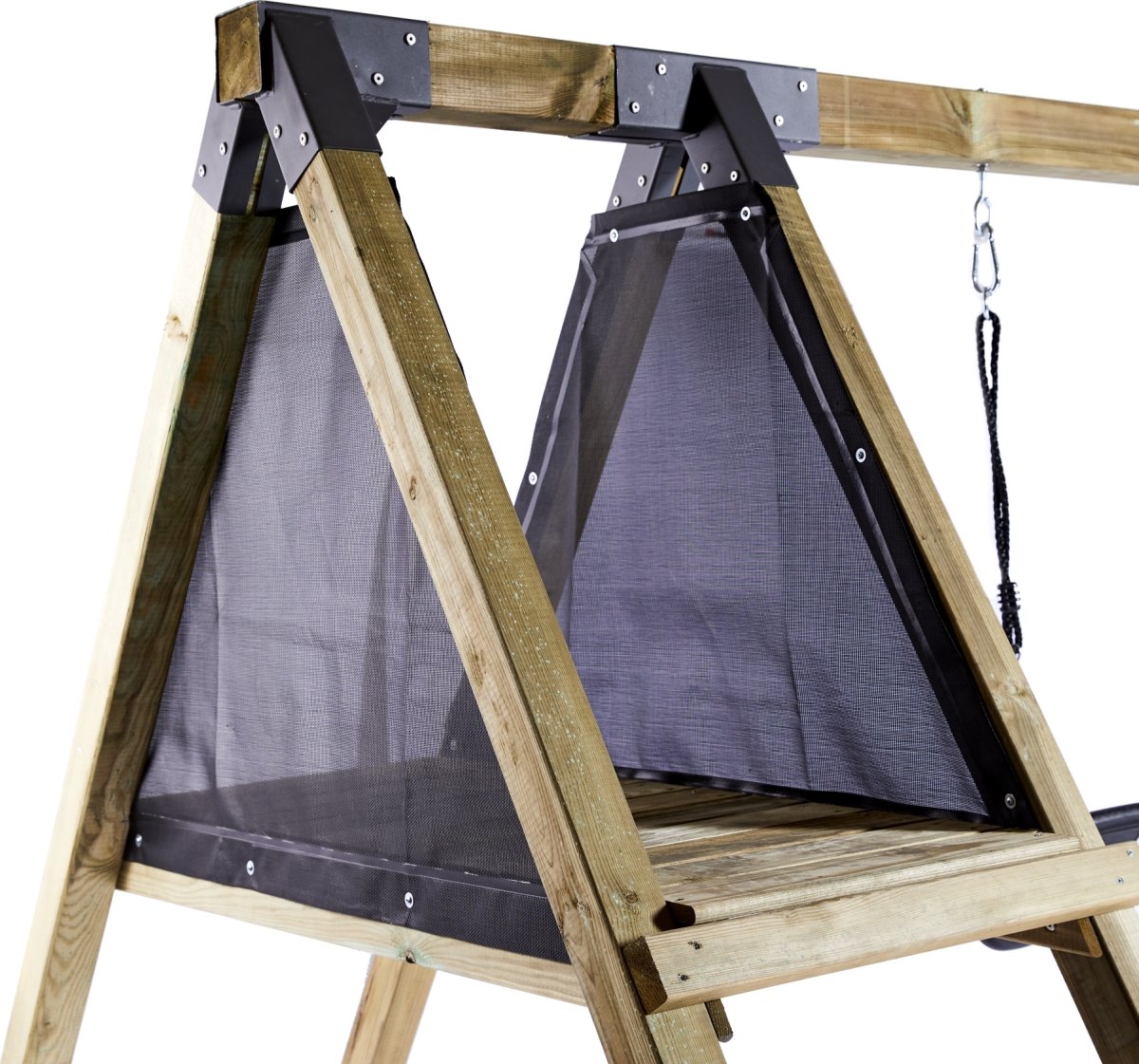 NORDIC PLAY gyngestativ m/gynger & grøn rutsjebane