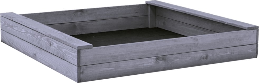 NORDIC PLAY Sandkasse, 120 x 120 cm, grå
