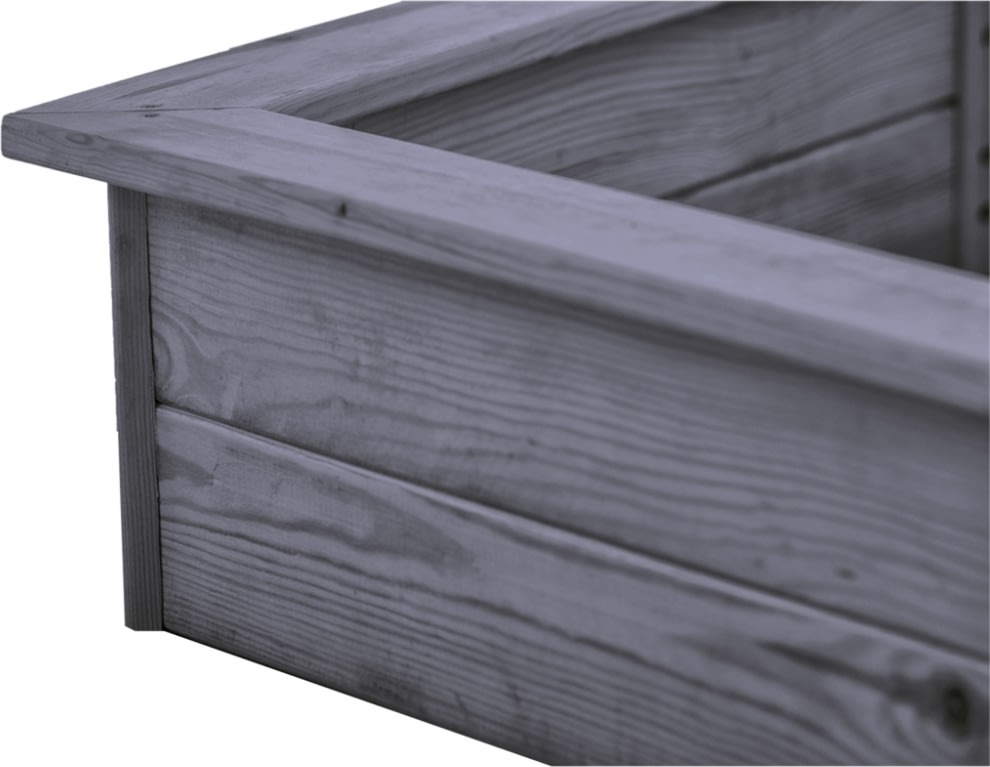 NORDIC PLAY Sandkasse, 6-kantet, grå