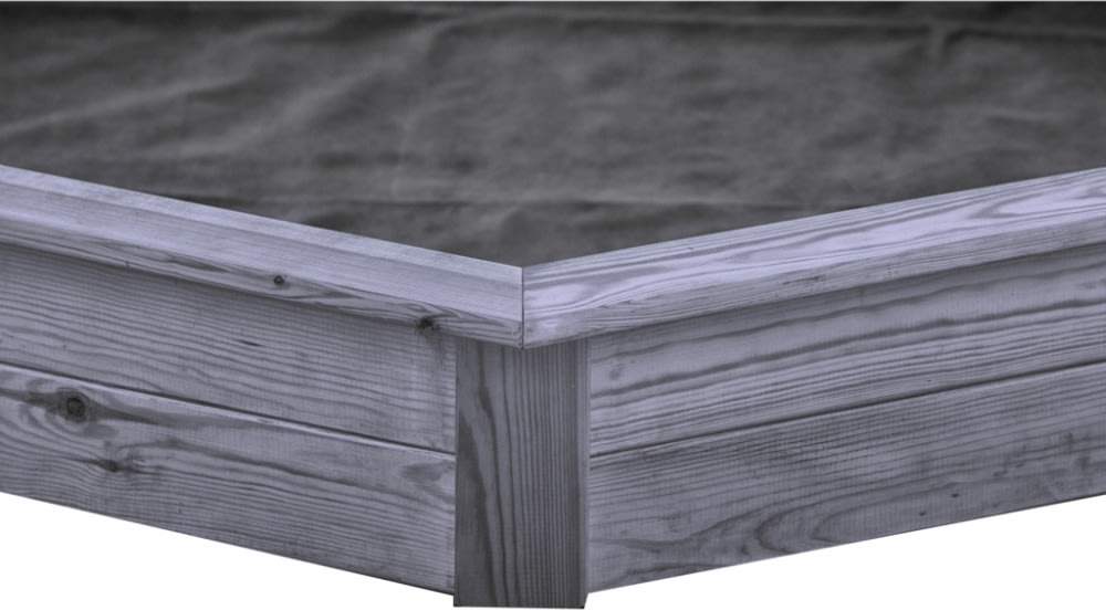 NORDIC PLAY Sandkasse, 6-kantet, grå