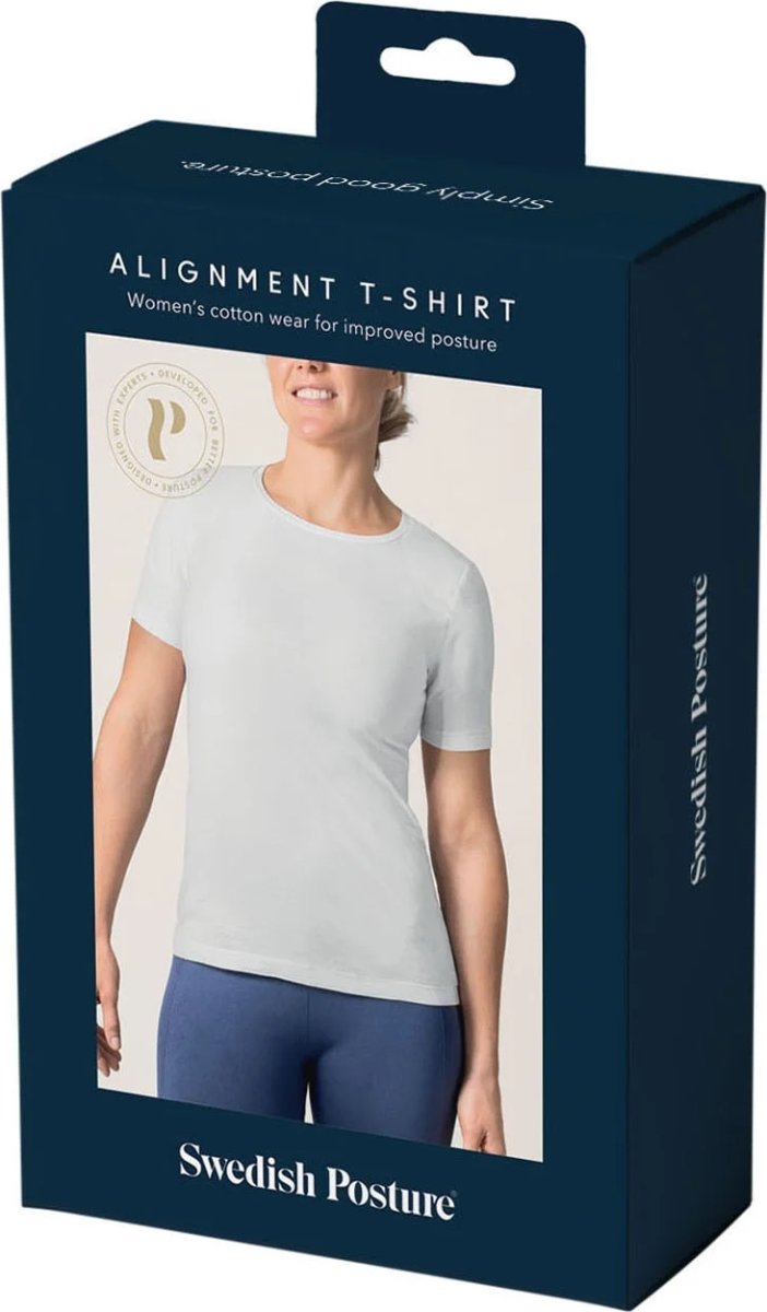 Swedish Posture T-shirt Dame Posture, hvid, M
