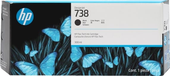 HP 738 DesignJet blækpatron, 300 ml, sort