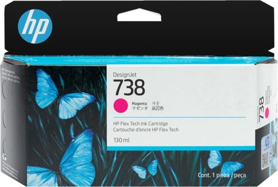 HP 738 DesignJet blækpatron, 300 ml, magenta