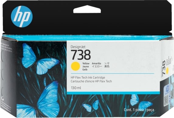 HP 738 DesignJet blækpatron, 300 ml, gul