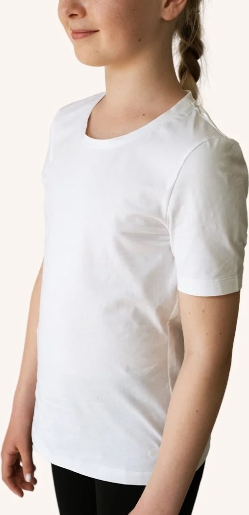 Swedish Posture T-shirt Børn Alignment, hvid, XXXS