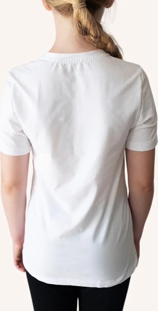 Swedish Posture T-shirt Børn Alignment, hvid, XXXS