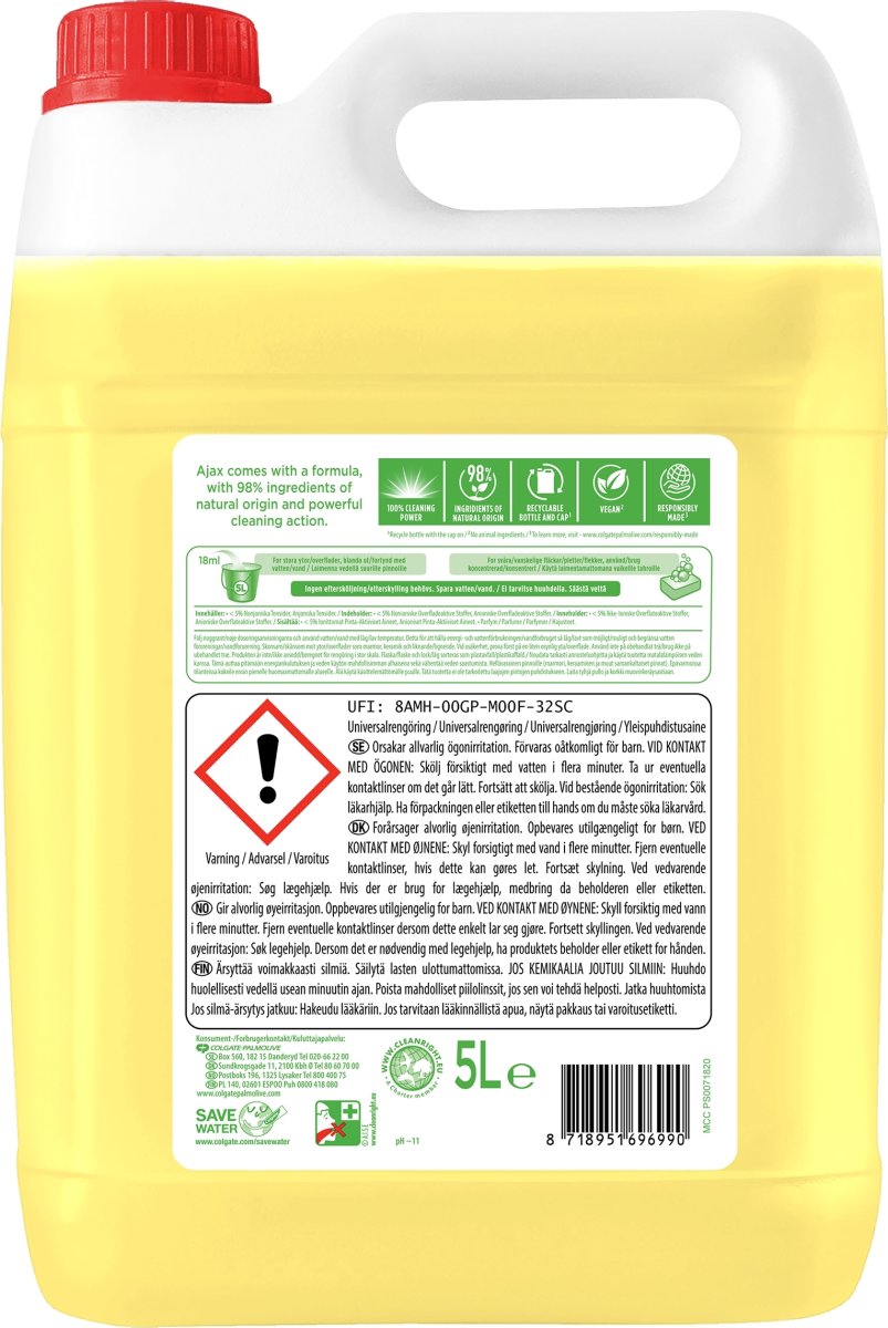 Ajax Lemon Universalrengøring, 5 L