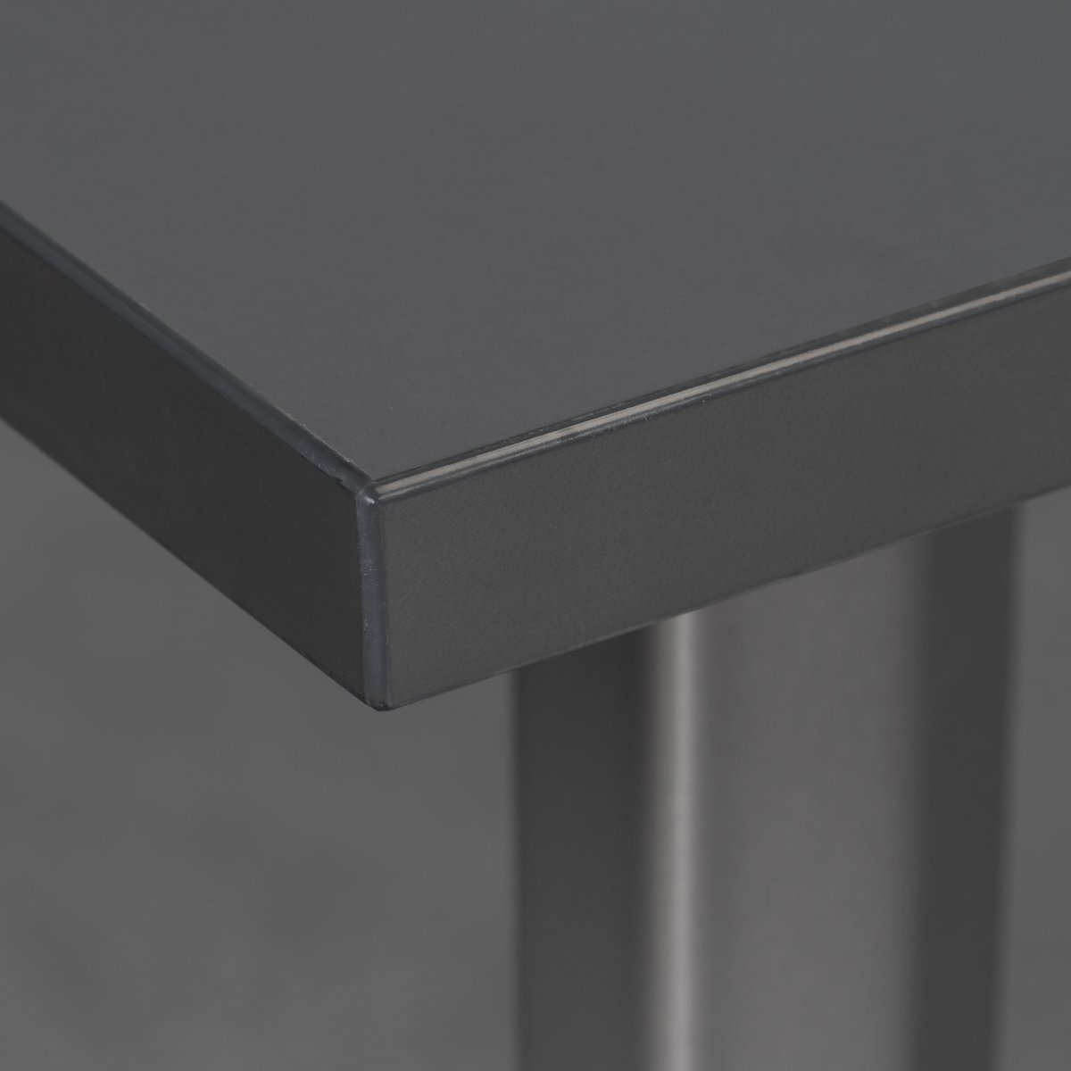 Simple skrivebord, stålstel/grå top, 120x60 cm