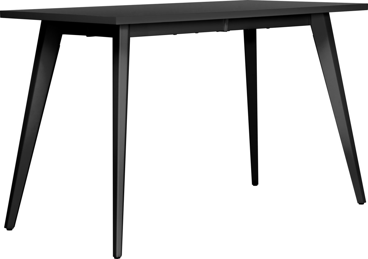 Simple skrivebord, stålstel/sort top, 120x60 cm
