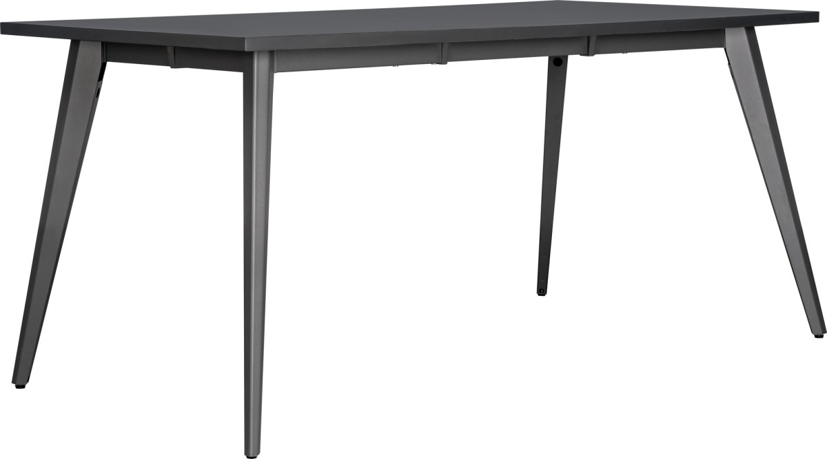 Simple skrivebord, stålstel/grå top, 160x80 cm