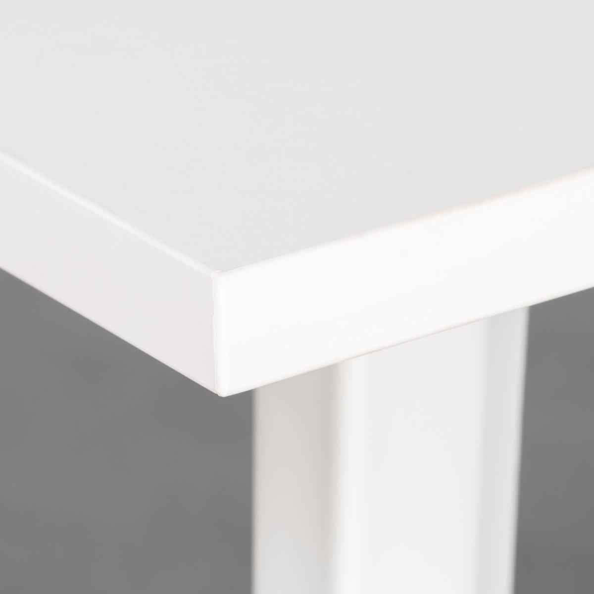 Simple skrivebord, stålstel/hvid top, 160x80 cm