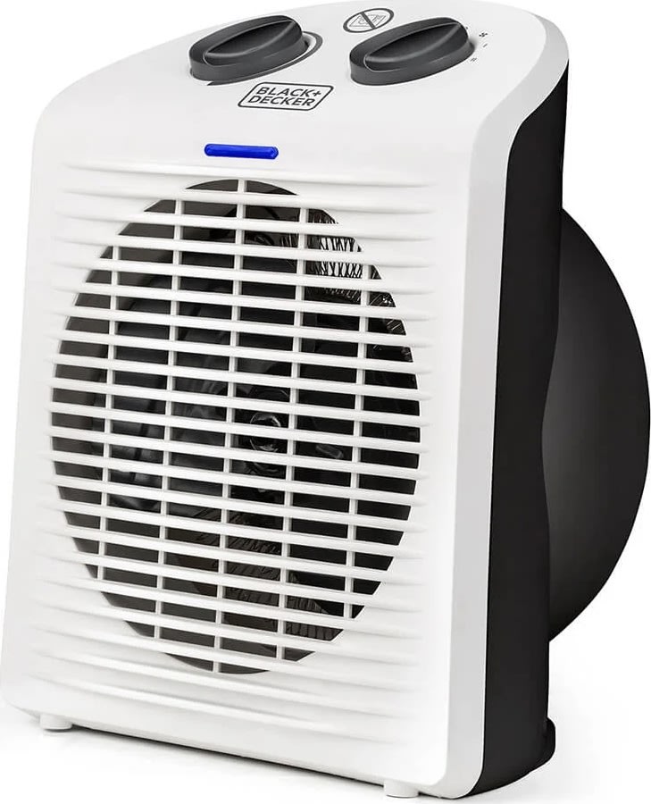BLACK+DECKER 2000W Varmeblæser, hvid