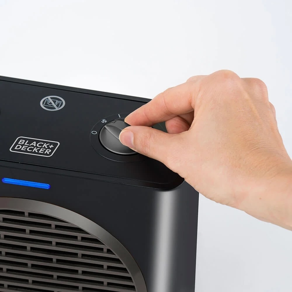 BLACK+DECKER Keramisk 1500W varmeblæser, sort