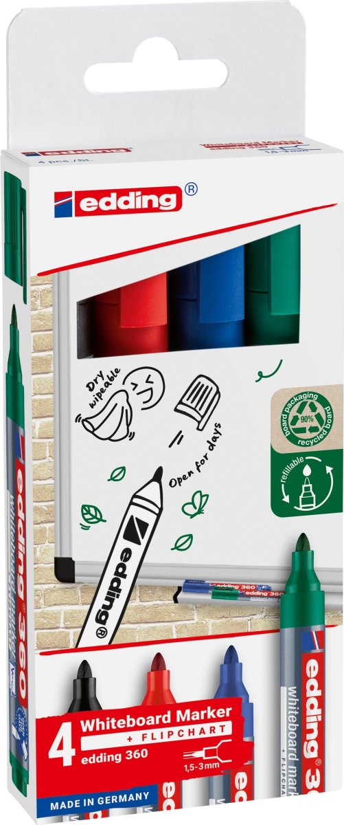Edding 360 Whiteboard Marker | 4 farver