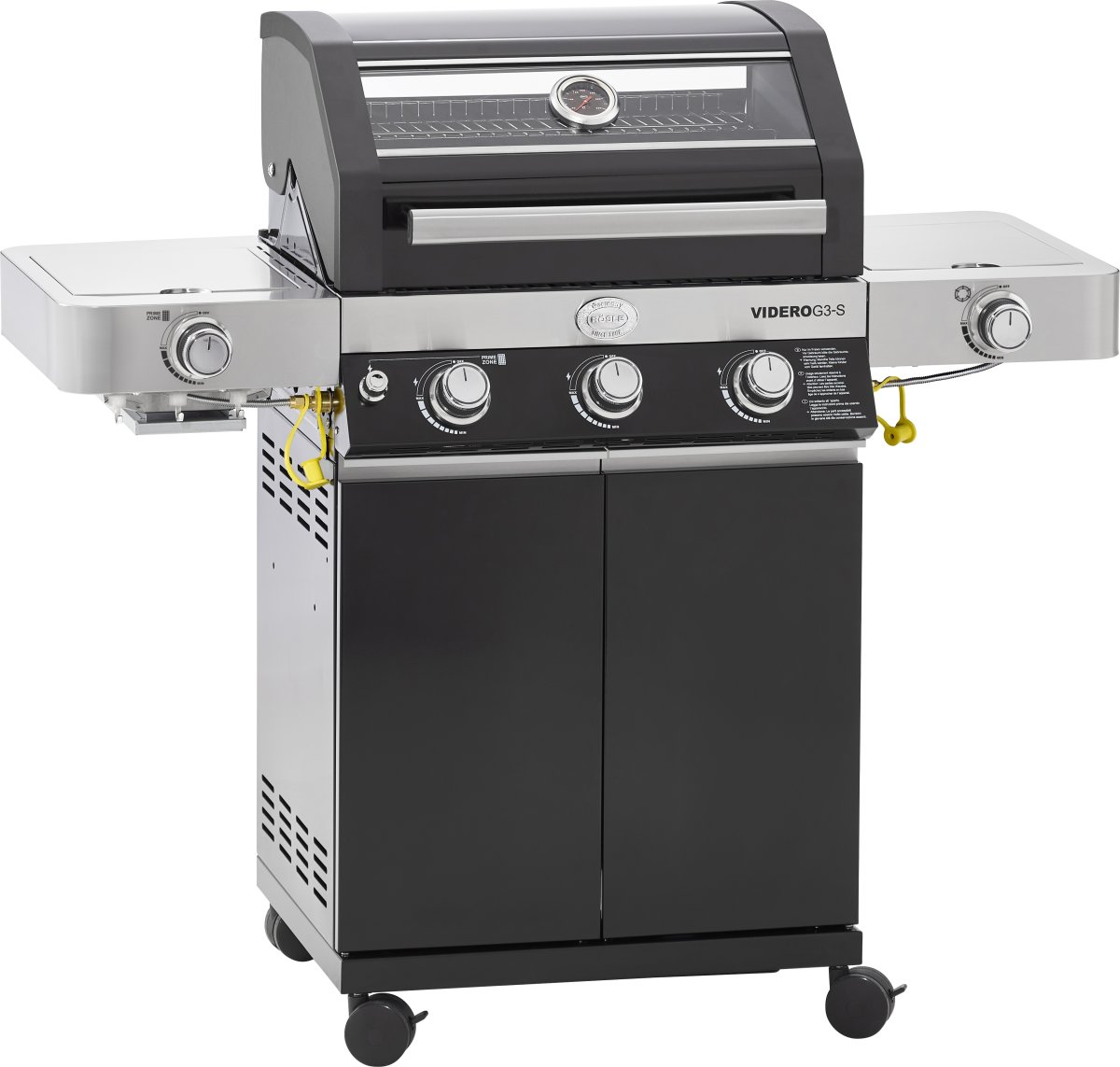 Rösle Videro G3-S Gasgrill, sort, 3 brændere