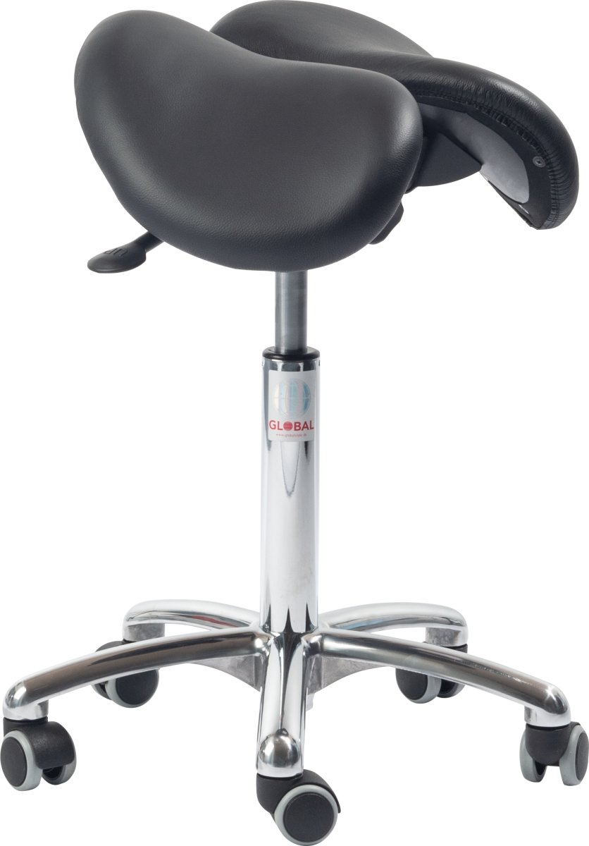 Echo Sadelstol, Sort, Læder, 54-73 cm, Alu