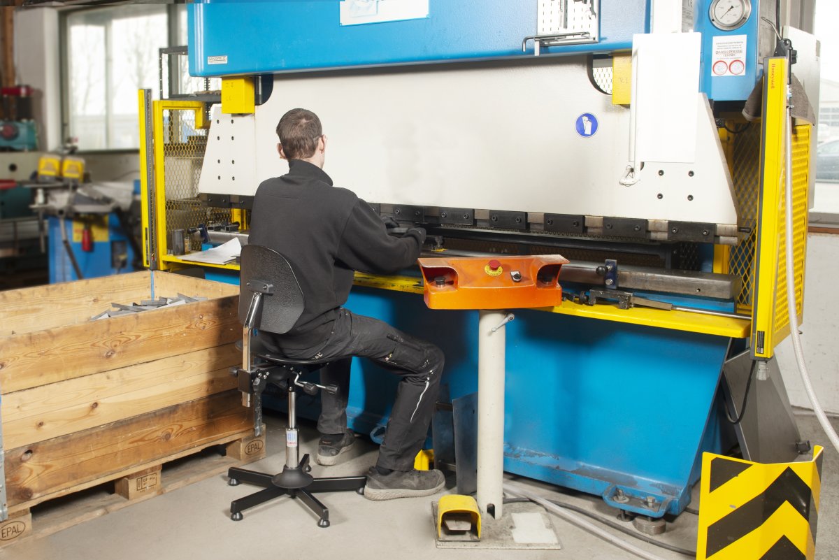 Solid Arbejdsstol, Sort, Plast, 64-90 cm, Fodring