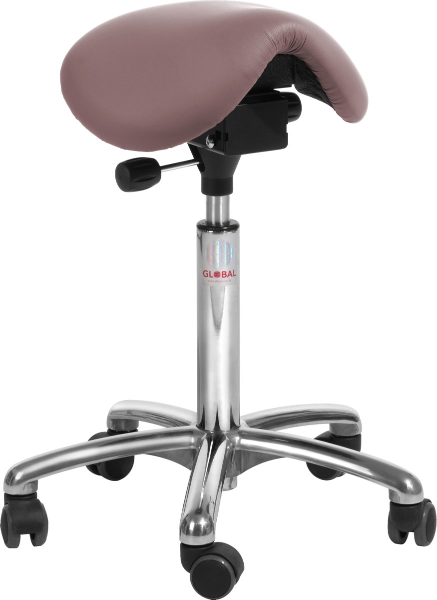 Mini Sadelstol, Rosa, Kunstlæder, 60-79 cm, Alu