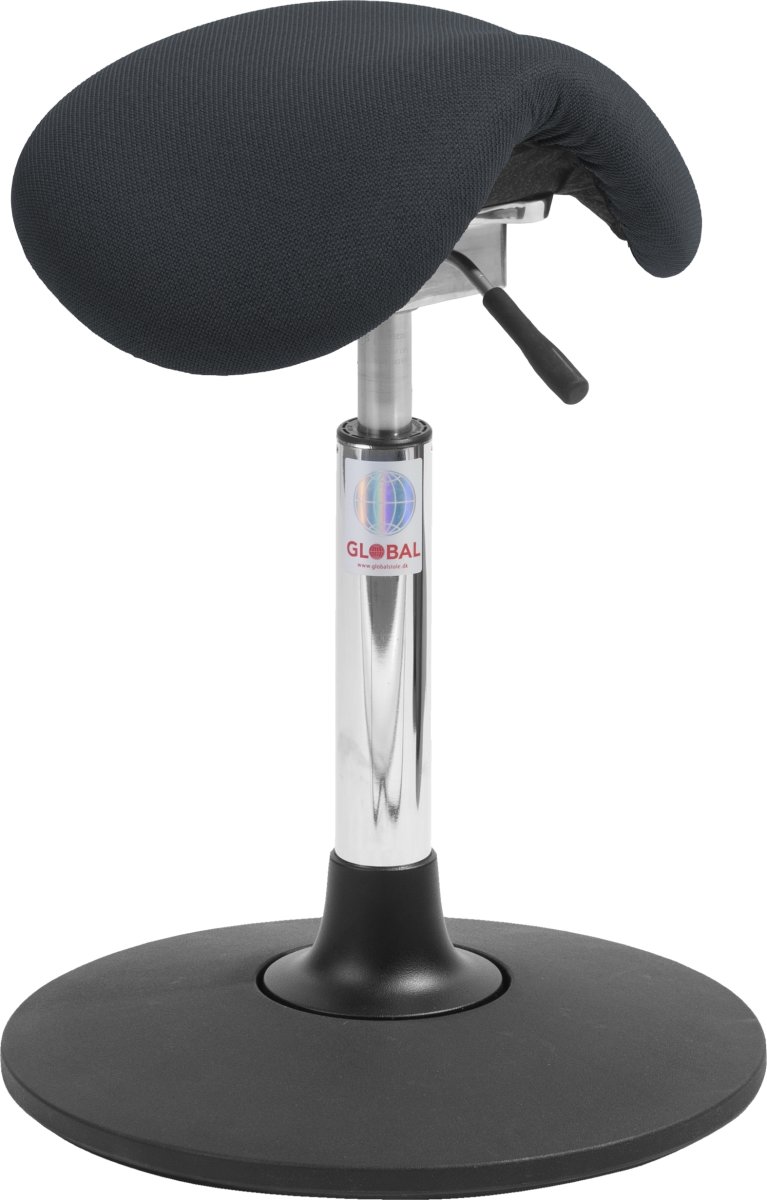 Mini Sadelstol, Sort, Stof, 53-72 cm, Sway