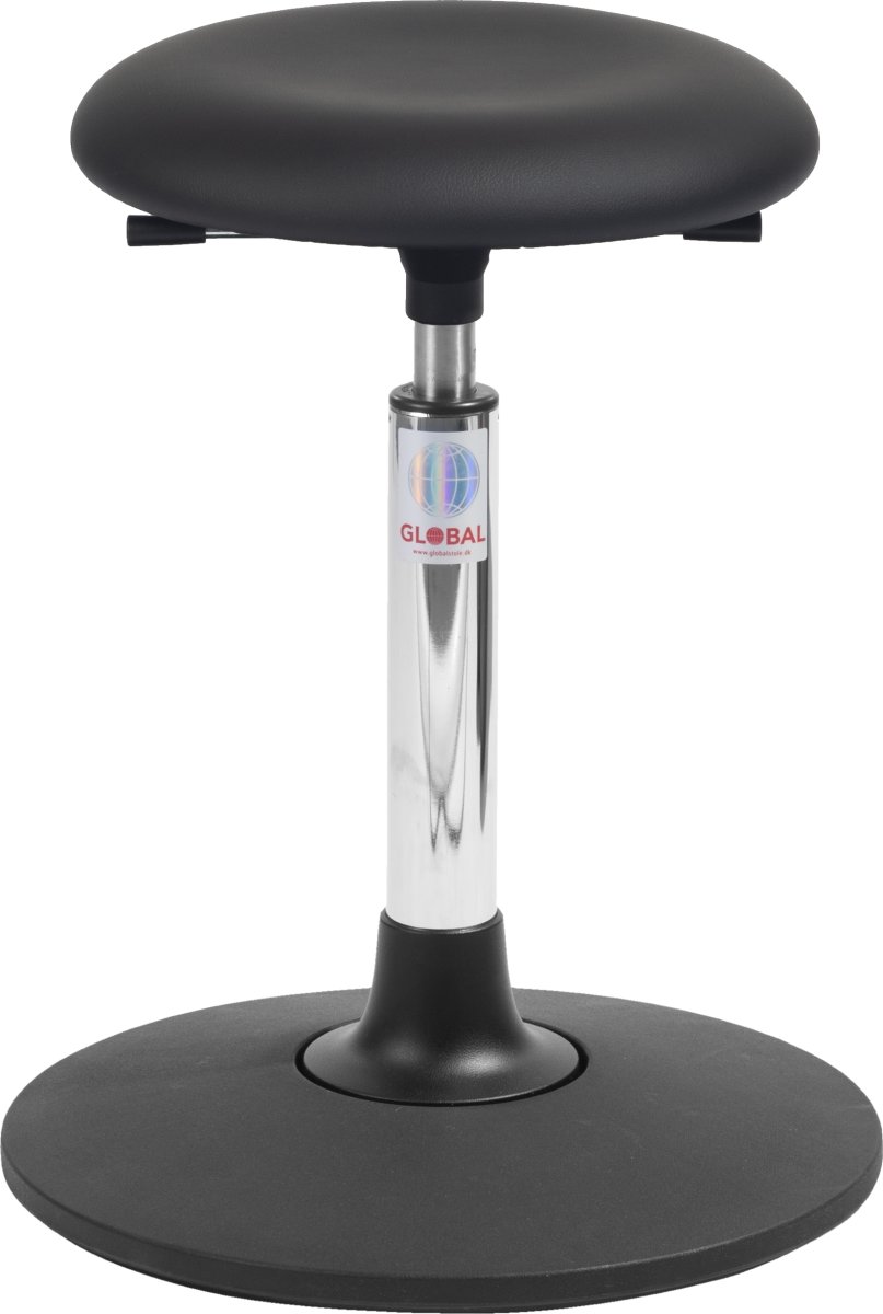 Beta Stol, Sort, Kunstlæder, 52-71 cm, Sway