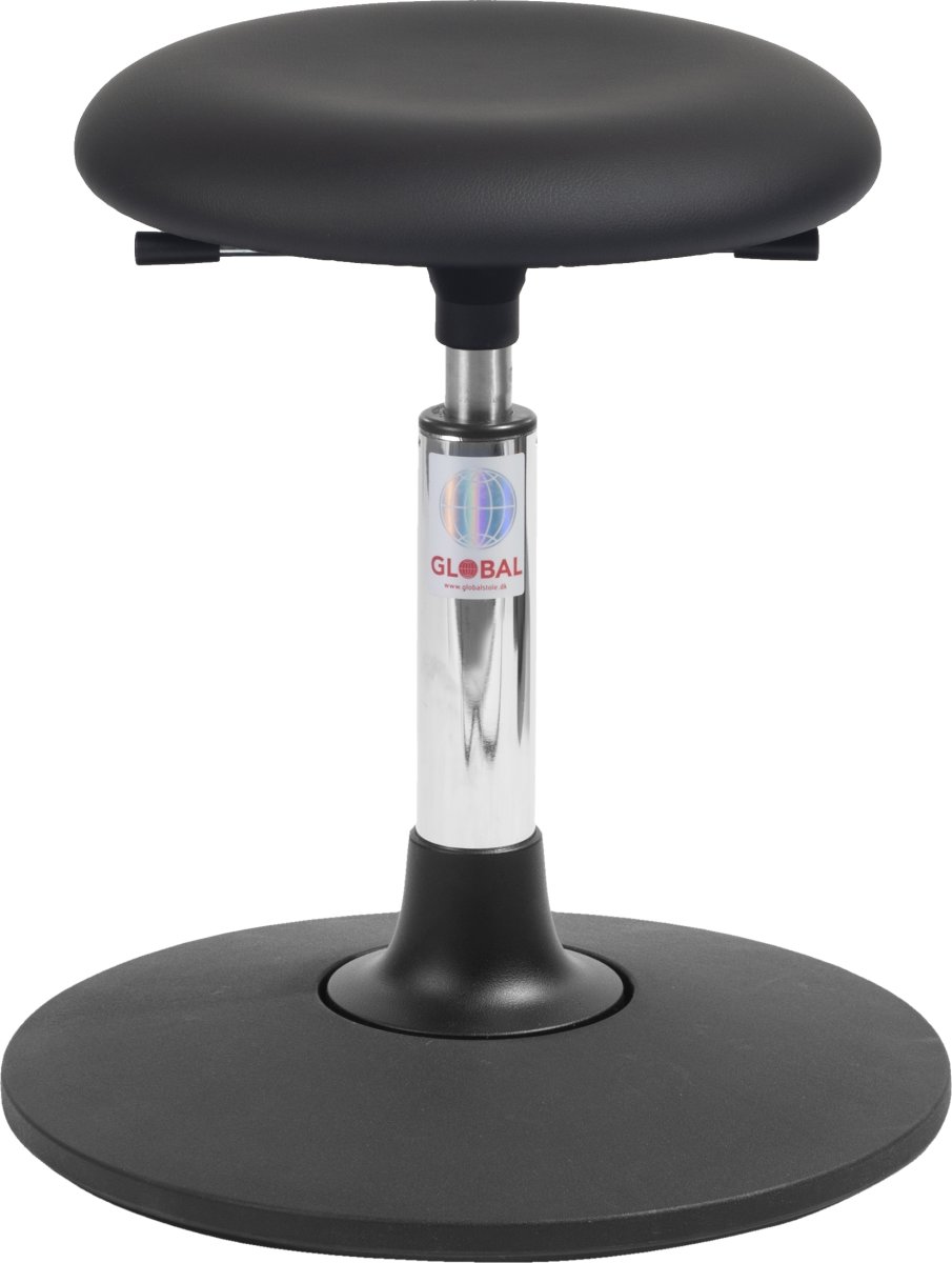 Beta Stol, Sort, Kunstlæder, 43-56 cm, Sway
