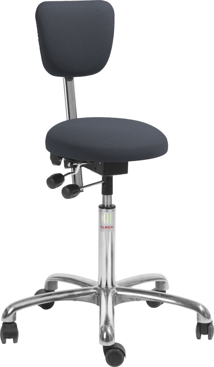 PAS Klinikstol, Sort, Stof, 60-79 cm, Ryglæn