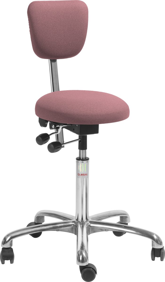 PAS Klinikstol, Rosa, Stof, 60-79 cm, Ryglæn