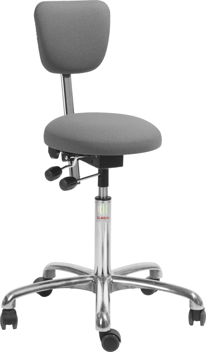 PAS Klinikstol, Grå, Stof, 60-79 cm, Ryglæn