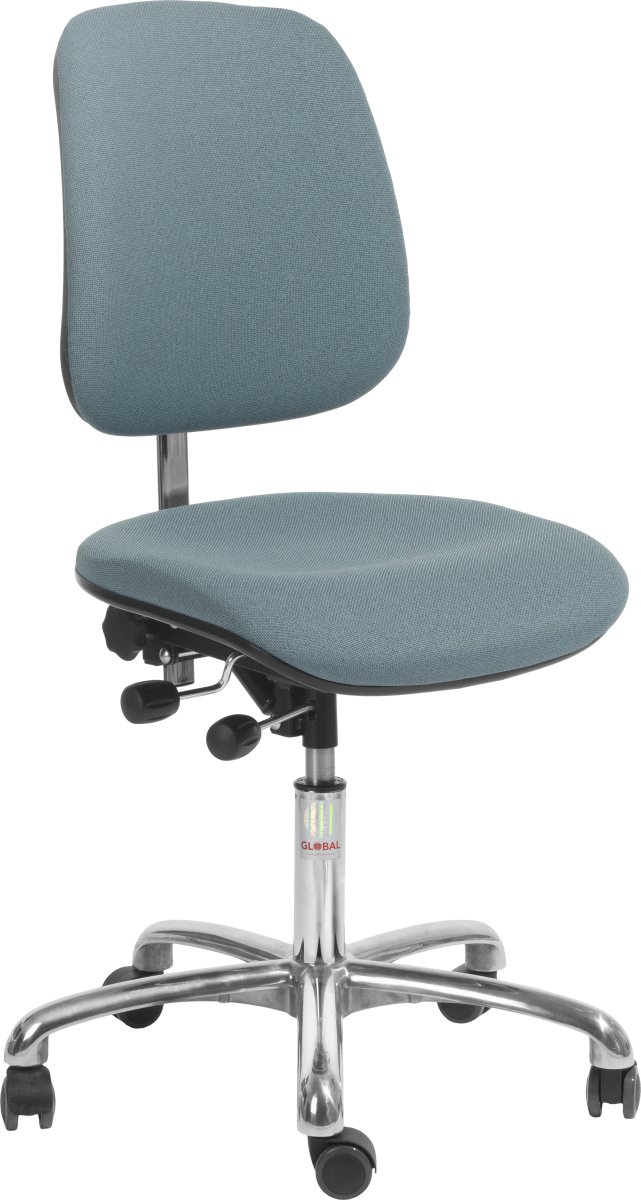 Office Arbejdsstol høj ryg, Blågrå, Stof, 44-56 cm