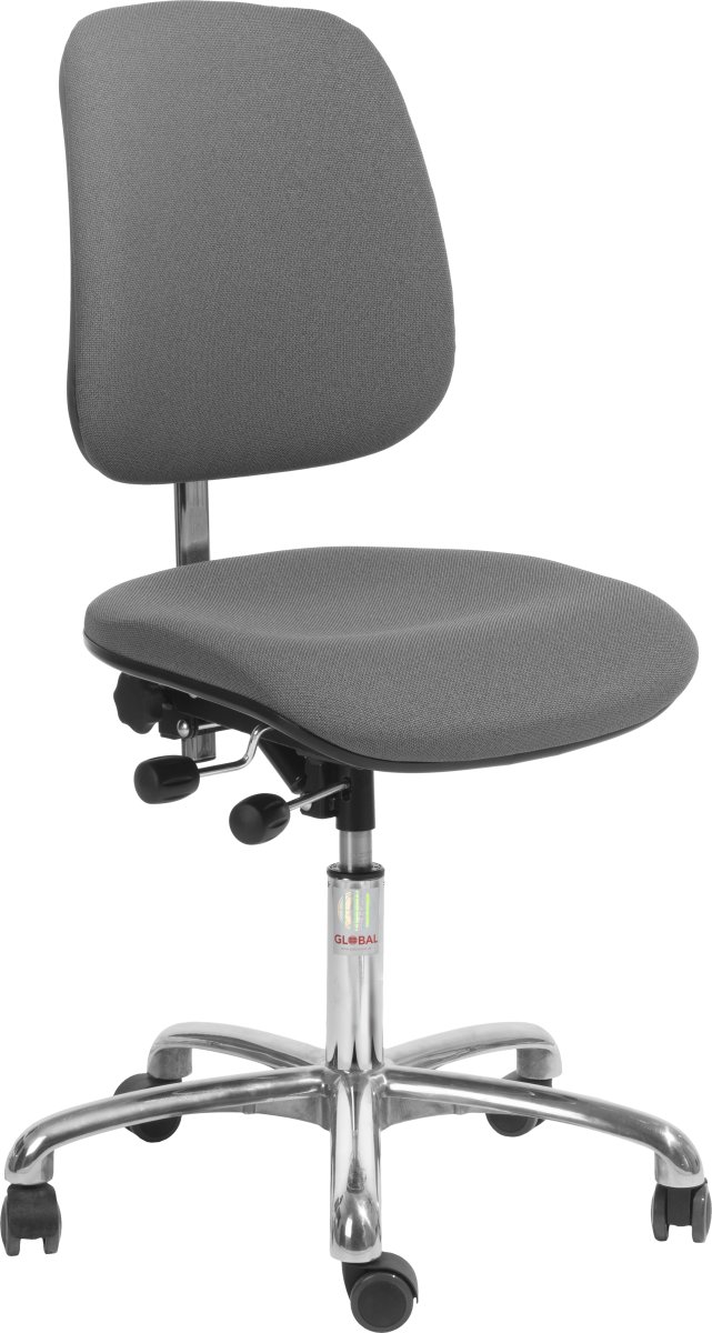 Office Arbejdsstol høj ryg, Grå, Stof, 44-56 cm