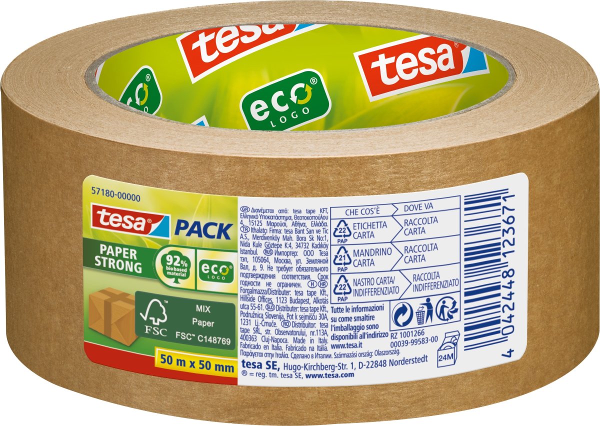 tesa Paper Strong Pakketape, 50mm x 50m