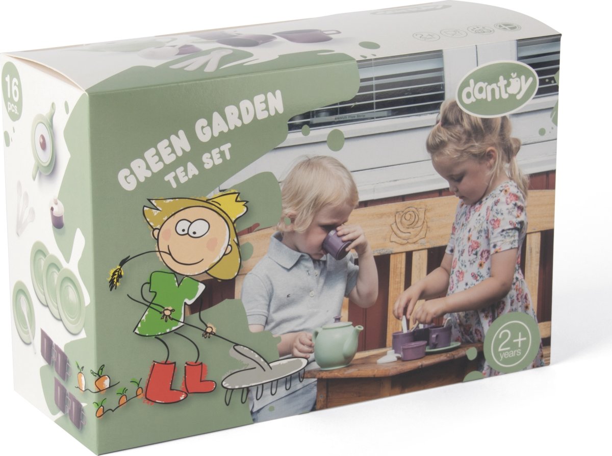 Dantoy Green Garden tesæt, 16 dele, L29 cm