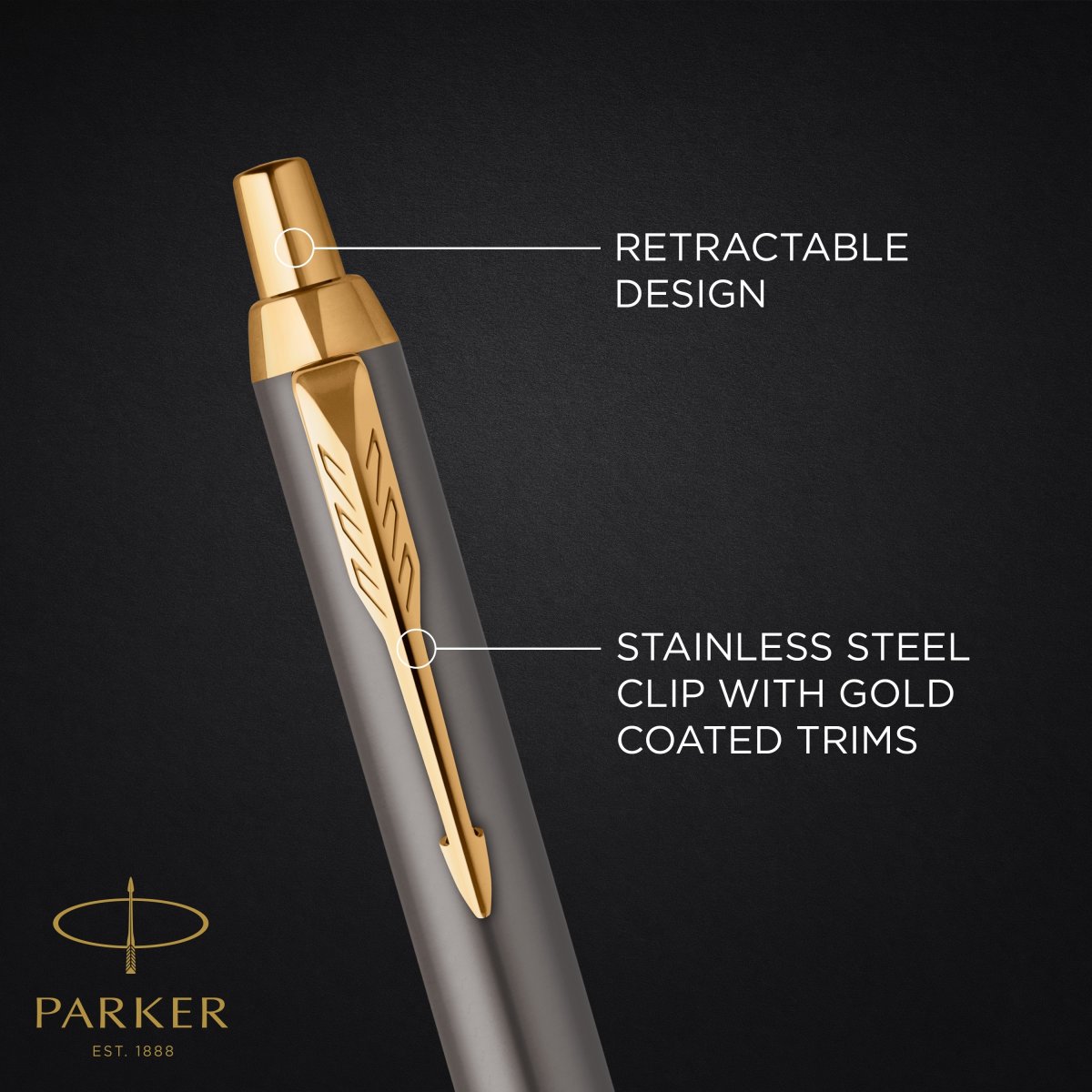 Parker IM Grey GT Kuglepen | M