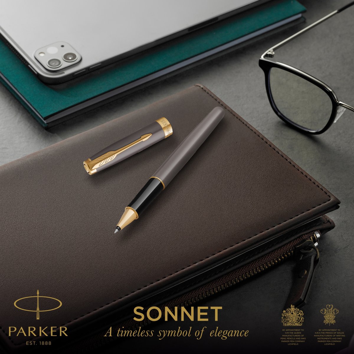 Parker Sonnet Grey GT Rollerpen | F