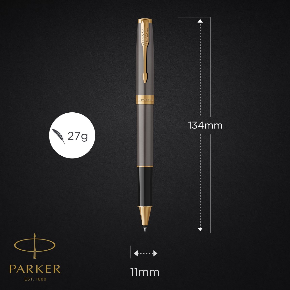 Parker Sonnet Grey GT Rollerpen | F