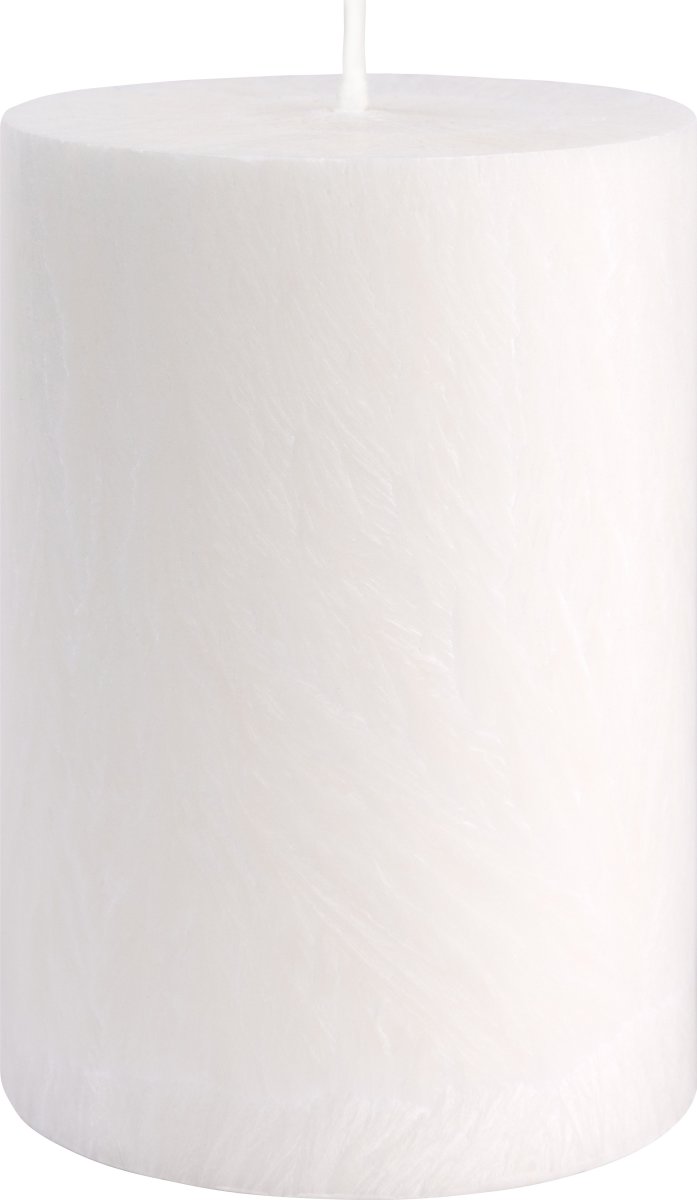 Bloklys, Shea-stearin, 6,7x10 cm, Hvid
