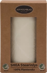 Bloklys, Shea-stearin, 6,7x10 cm, Hvid